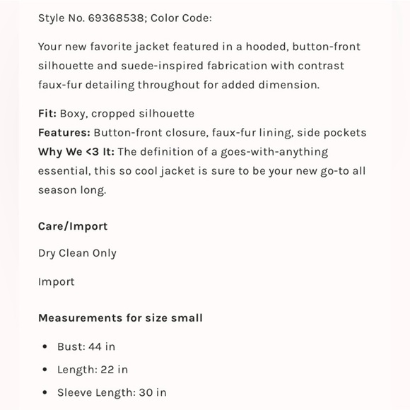 NWT Free People Vegan Exchange Shearling Jacket - S, M & L - Picture 10 of 10